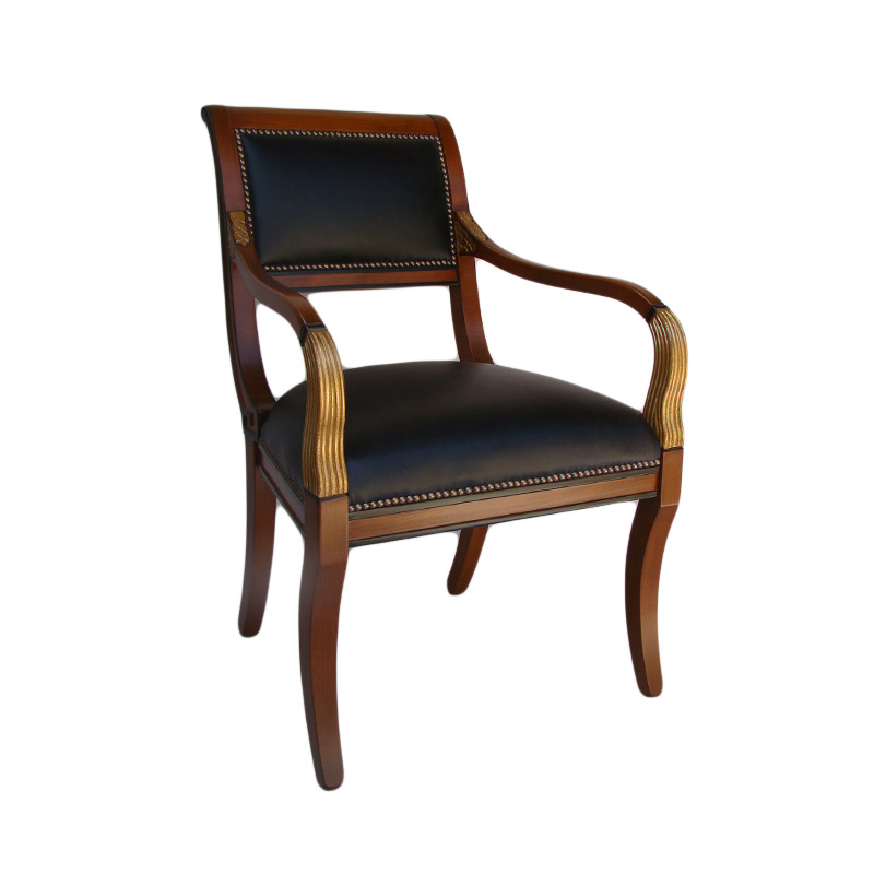 WS-2318- Vicente Regency DiningChairs A- 25W 27D 38H 27AH S-23W 26D 38H ...