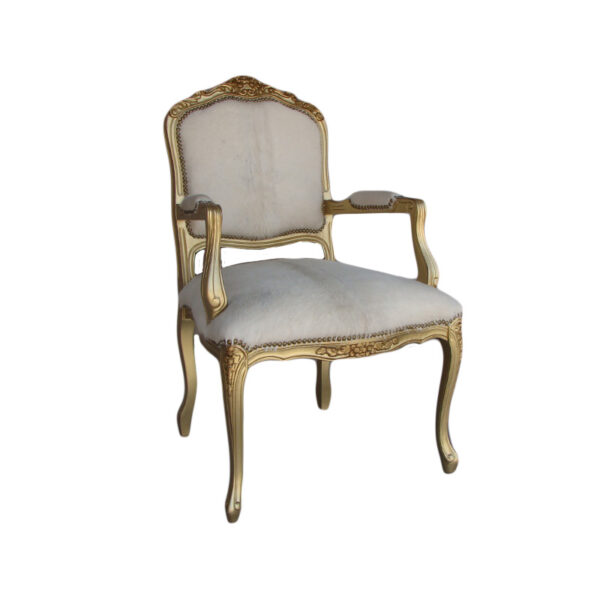 WS-2702-Boucherie Louis XV Dining Arm Chair 26W 28D 41H- COM  2 yds