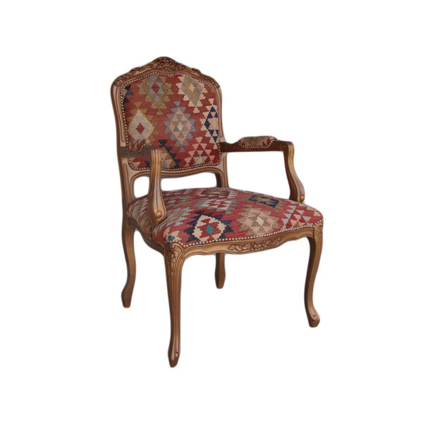 WS-2702-Boucherie Louis XV Dining Arm Chair 26W 28D 41H- COM  2 yds