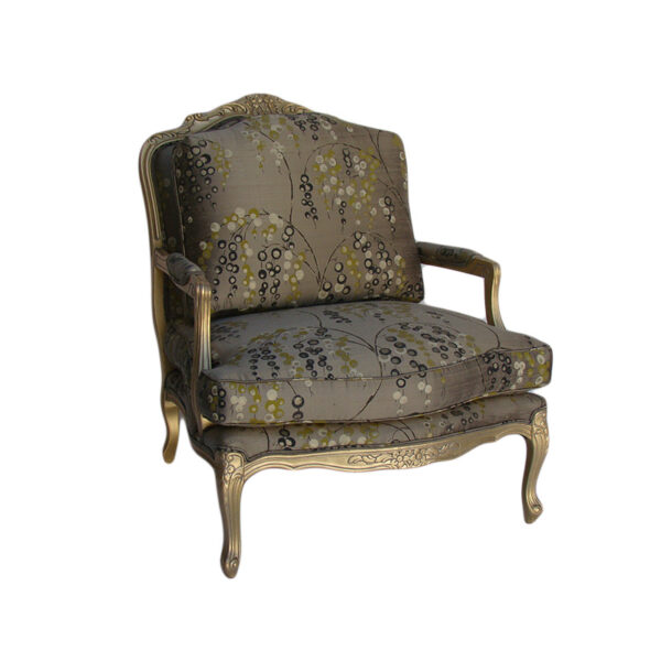 WS-2606-Malvern Louis XV Occasional Chair-32W 33D 38 H COM 6.5yds-Ottoman 32W22D 19H COM 2.5 yds