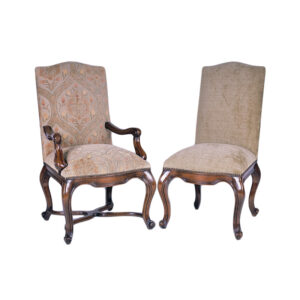 WS-2710-620-Le Marque Cavalier Dining Chairs-Arm 24W 28D 436H 27AH- Side-22W 28D 43H- COM 3 yds