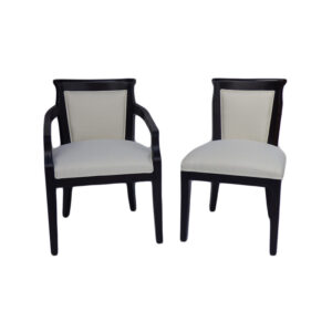WS-2001-Bristol Dining Chairs Arm-23.75W 23D 33H-COM 1.5 yds Side- 20.5W 23D 33H COM 1.5 yds