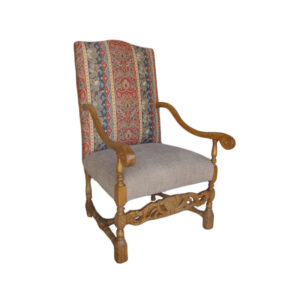 WS-2077-401-Louis Aragon Dining  Chairs-Arm-22W33D 27H 28AH- Side Chair  COM 3 yds