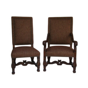 WS-2054-609-Fredrick II Dining Chairs-Arm 27W 28 D 49 32H -Side 23W 27D 49H- COM 3 yds.-Ask For Catalog Picture
