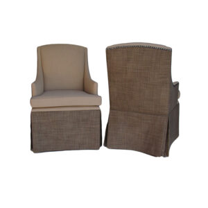 WS-1206-853 Electra Arm Chair with Skirt and Nails