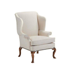 WS-1574 Queen Anne Abbey Wing Chair  33.5 W  29 D 44.5" H  COM 7.5 yards