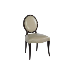 WS-1190- Eva Oval  Dining  Chair - Backs  are accents with Nails and  can  be  made  without  the  nails