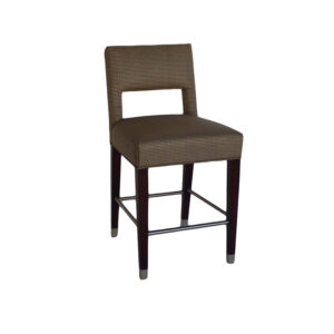 WS-BAR-101-B with Brushed Chrome Sabots- Bar Height 22 W 24 D 45 H 30 SH  BAR-100- C Counter stool 24 SH